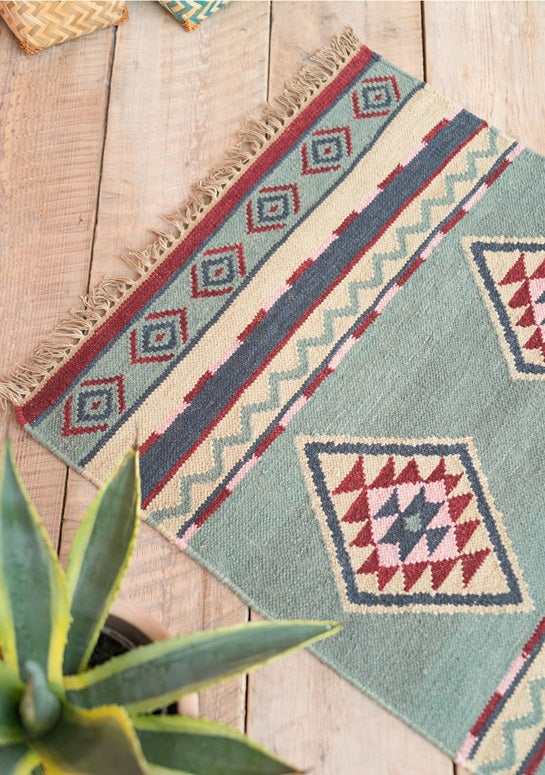 Anaya Hand Woven Wool/Cotton Kilim Rug