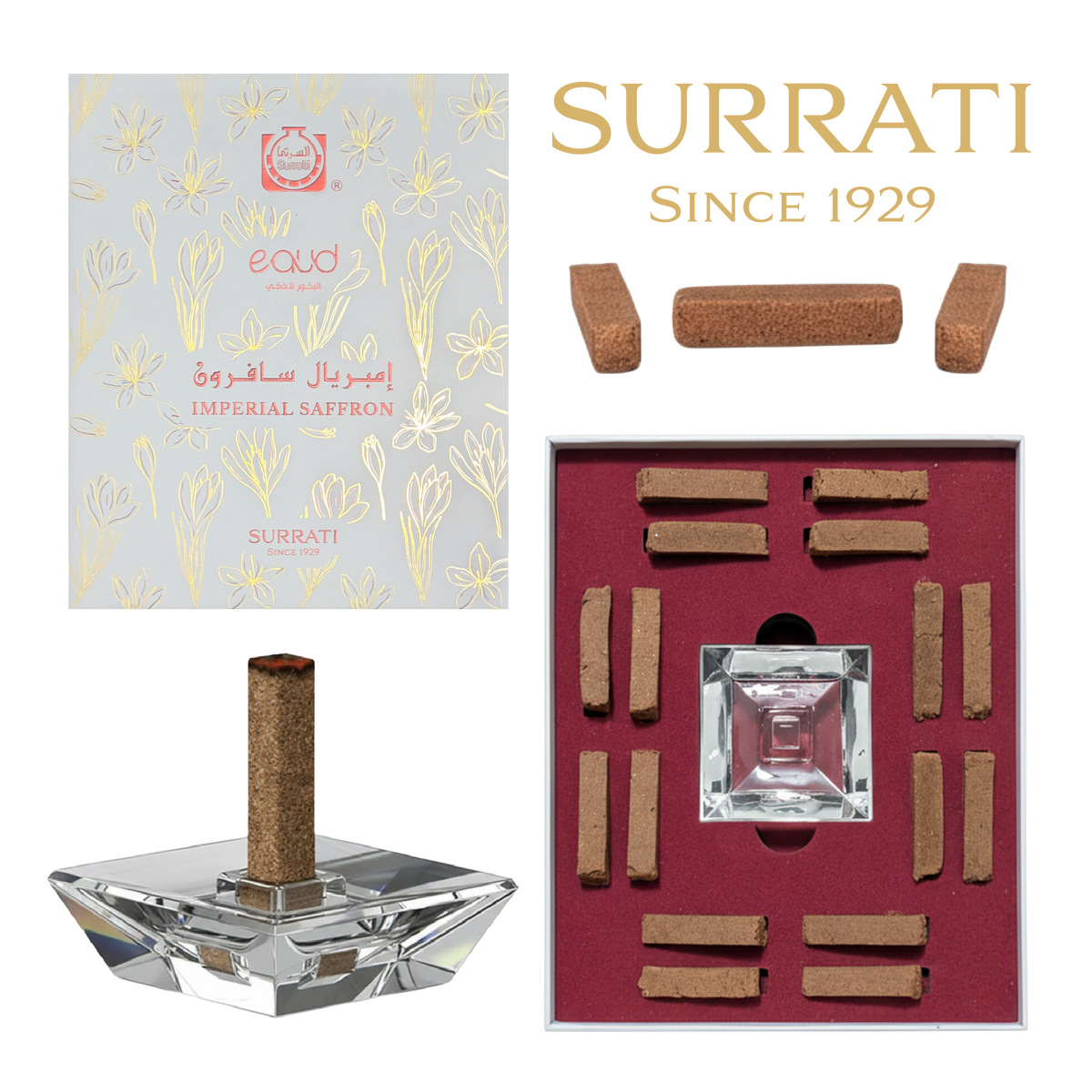 Imperial Saffron | E-Oud Bakhoor Sticks | 16 Sticks | 75g