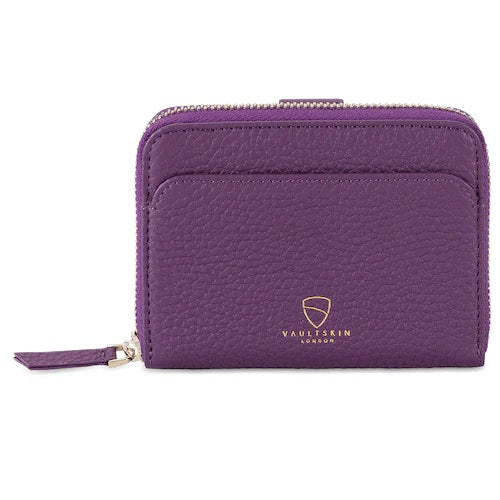 VAULTSKIN BELGRAVIA Zipper Wallet with RFID Blocking | Violet