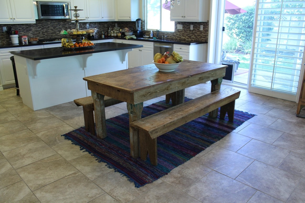Blue Recycled Fabric Rug