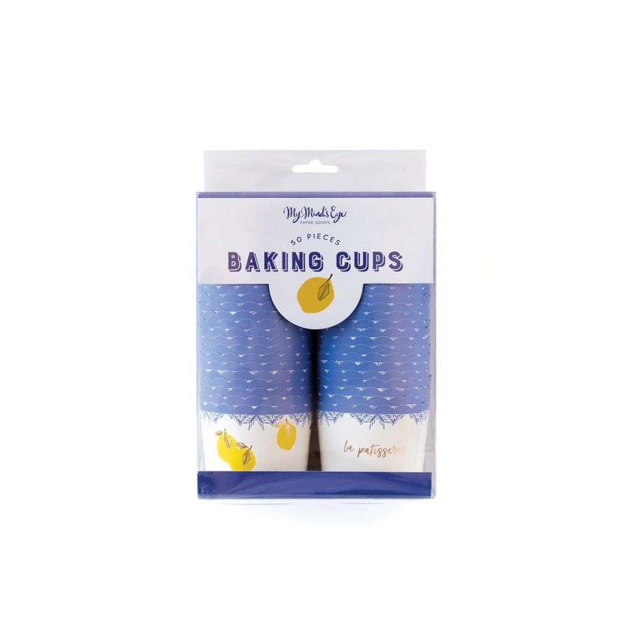 Blue Tile Food/Baking Cups (50 pcs)