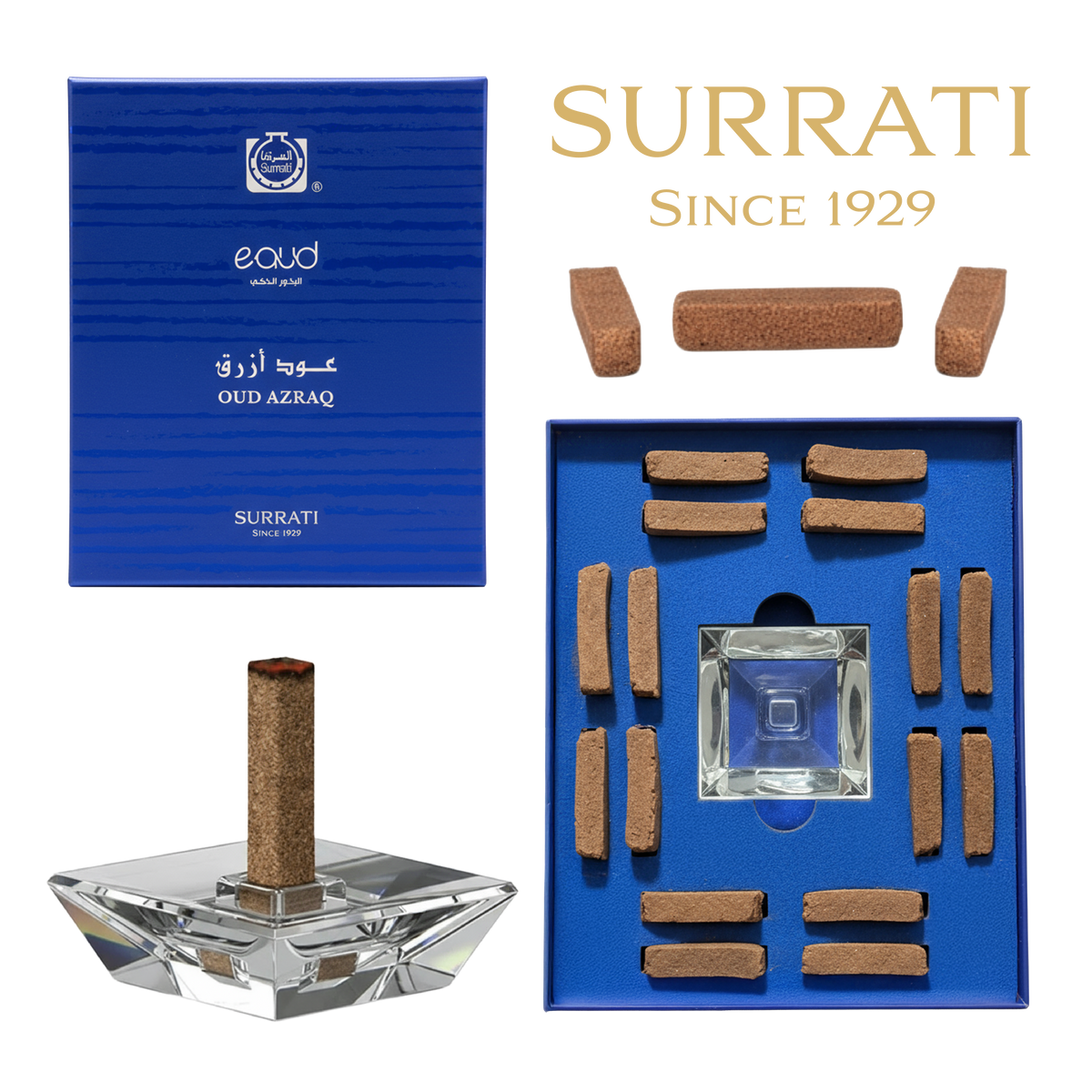 Oud Azraq | E-Oud Bakhoor Sticks | 16 Sticks | 75g