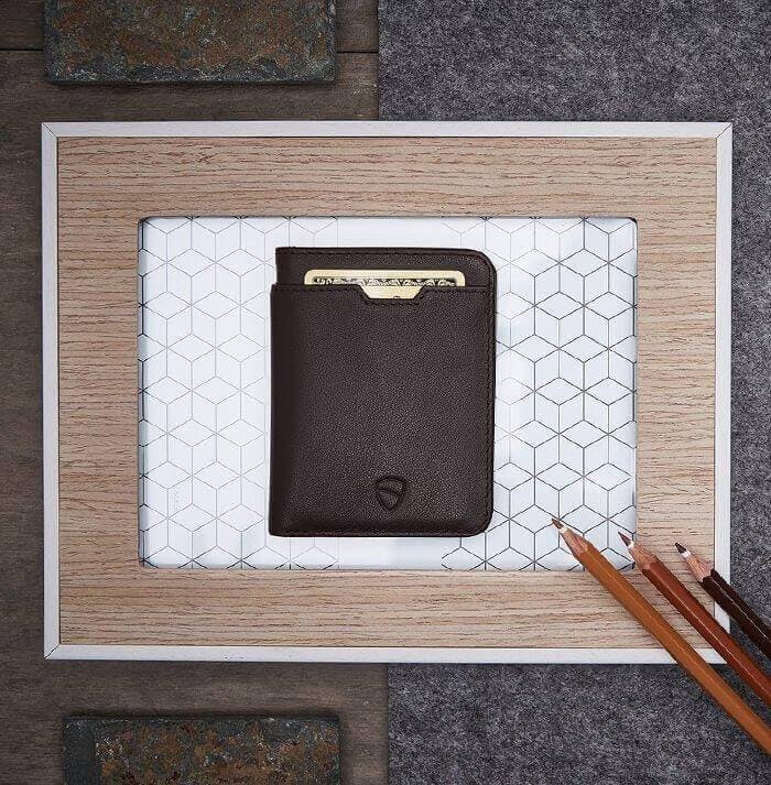 VAULTSKIN CITY CARD WALLET WITH RFID BLOCKING (BROWN)