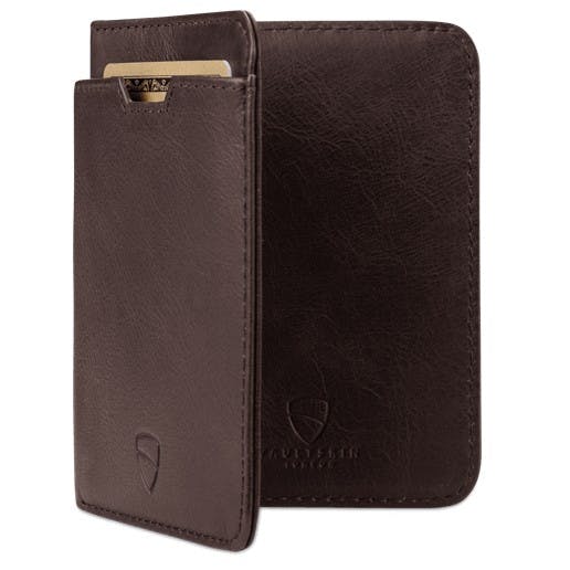 VAULTSKIN CITY CARD WALLET WITH RFID BLOCKING (BROWN)