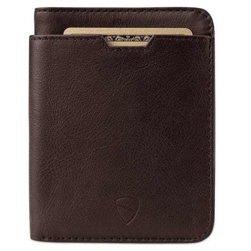 VAULTSKIN CITY CARD WALLET WITH RFID BLOCKING (BROWN)
