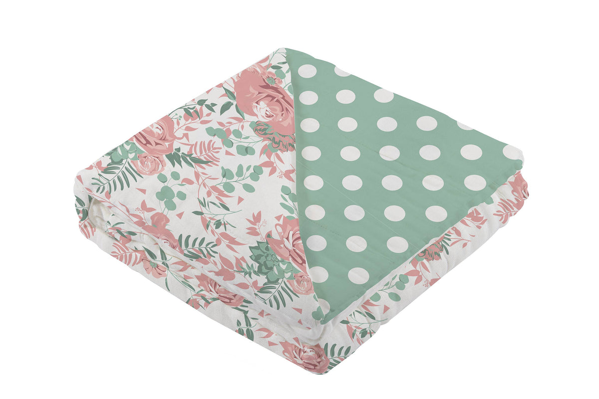 Desert Rose & Jade Polka Dot Newcastle Blanket