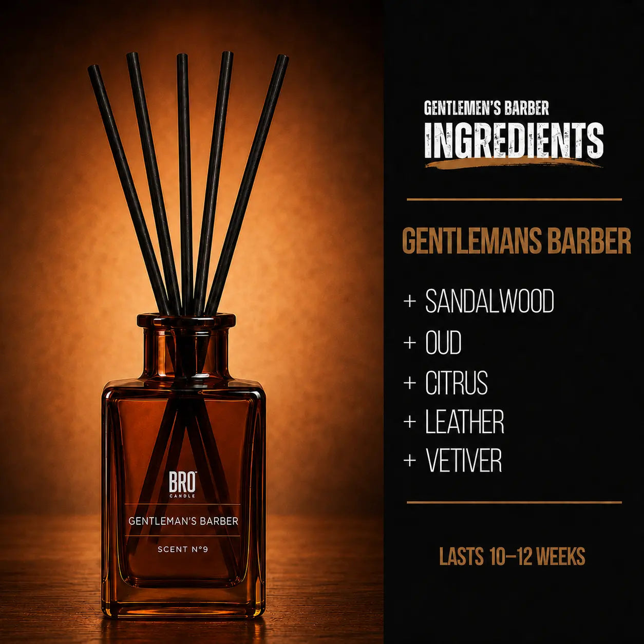 Gentleman's Barber Reed Diffuser Bro Candle