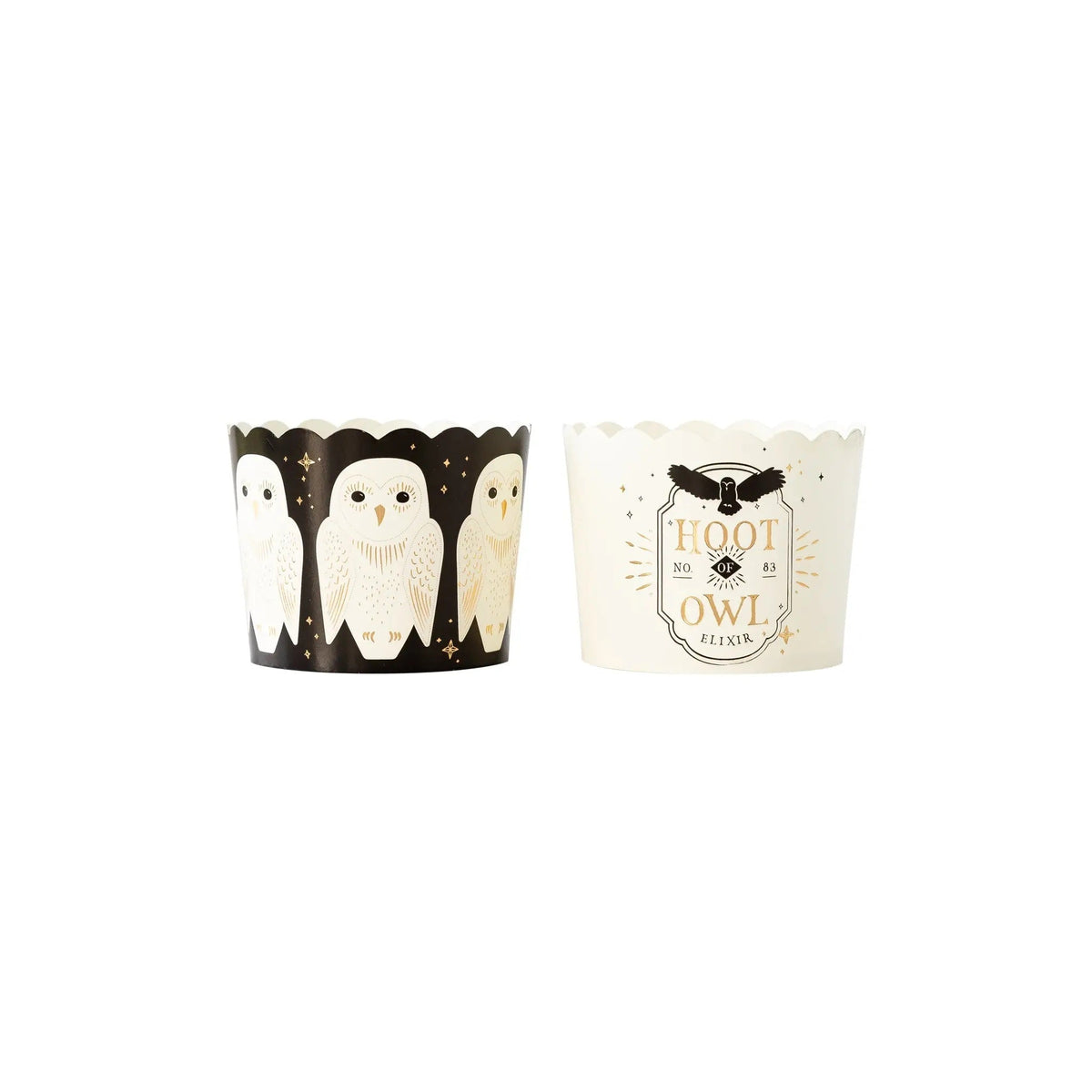 Gold Foil Owl Food/Baking Cups (50 pcs)
