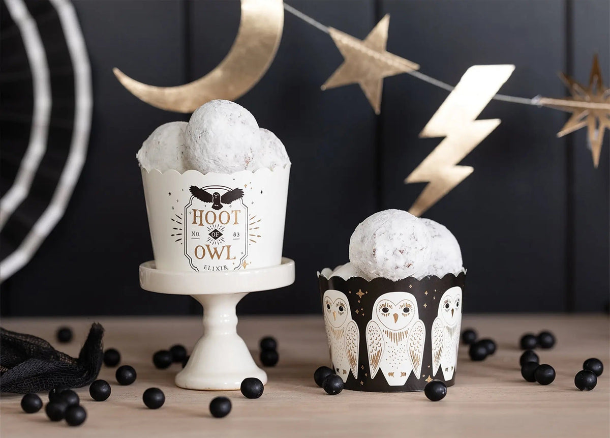 Gold Foil Owl Food/Baking Cups (50 pcs)