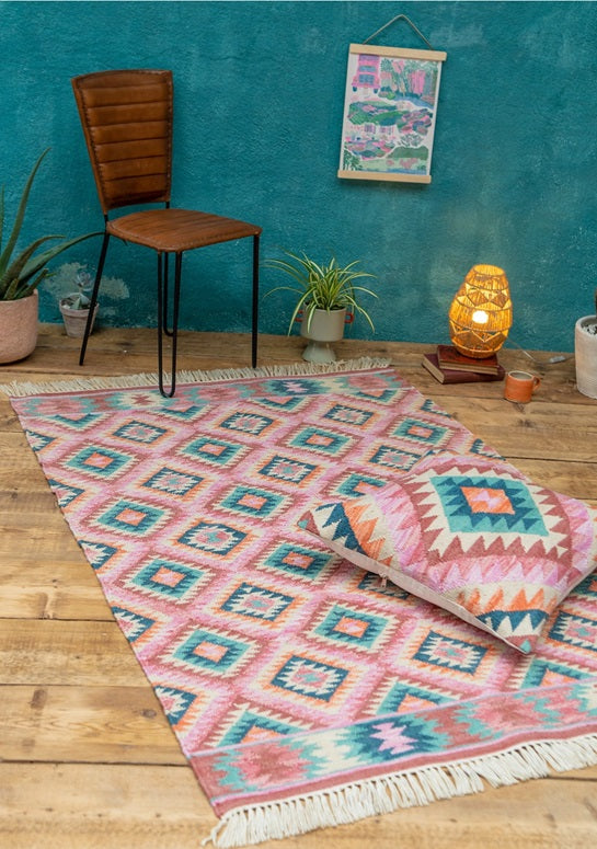 Tara Recycled Yarn Kilim Rug