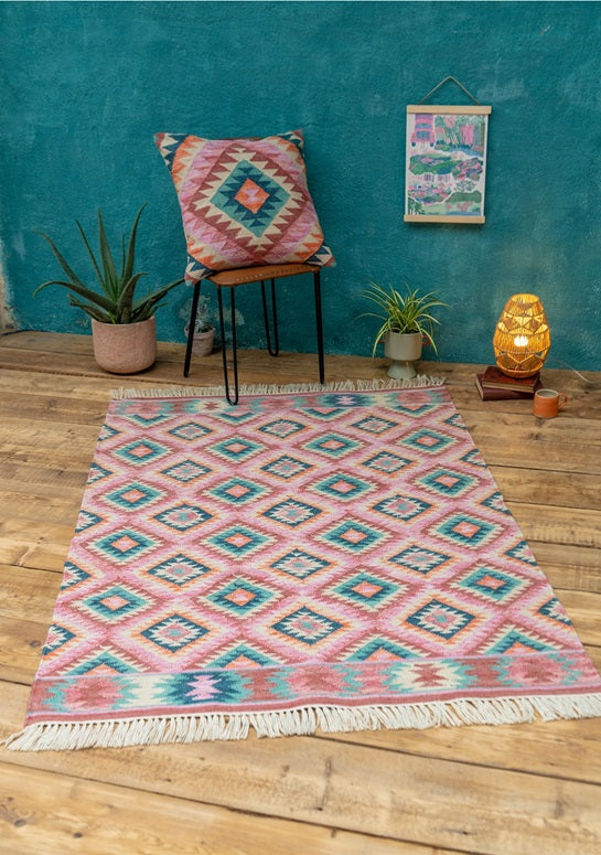 Tara Recycled Yarn Kilim Rug