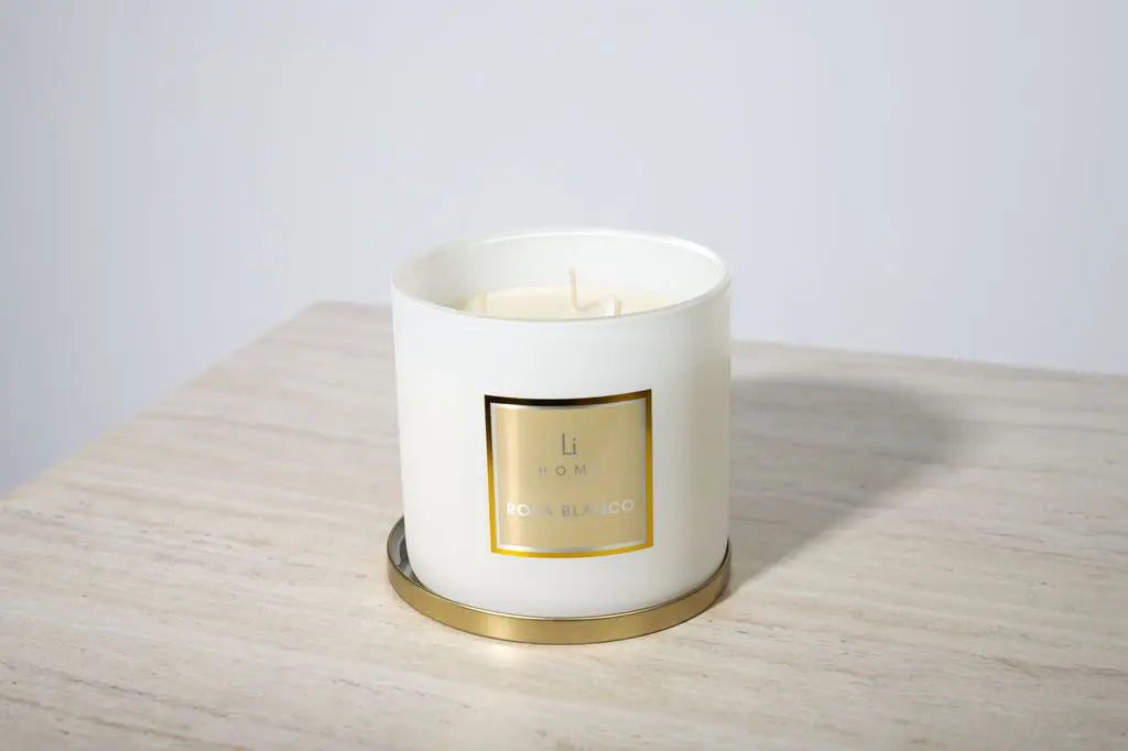 Rosa Blanco - 3 Wick Luxury Candle 1kg Lifestyle Home Collection