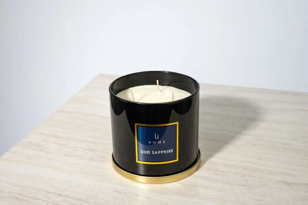Oud Sapphire - 3 Wick Luxury Candle 1kg Lifestyle Home Collection
