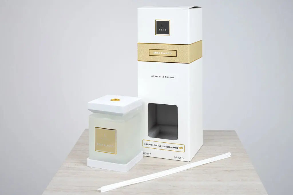 ROSA BLANCO WHITE SQUARE REED DIFFUSER Lifestyle Home Collection