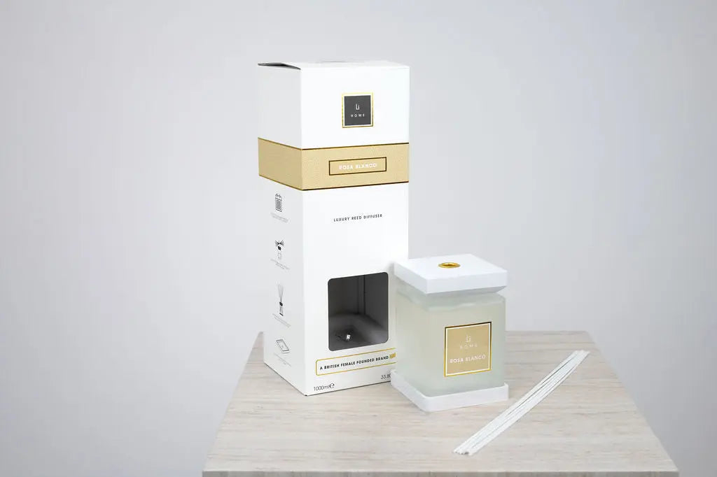 ROSA BLANCO WHITE SQUARE REED DIFFUSER Lifestyle Home Collection