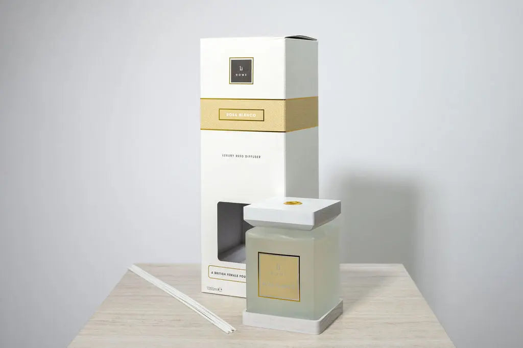 ROSA BLANCO WHITE SQUARE REED DIFFUSER Lifestyle Home Collection