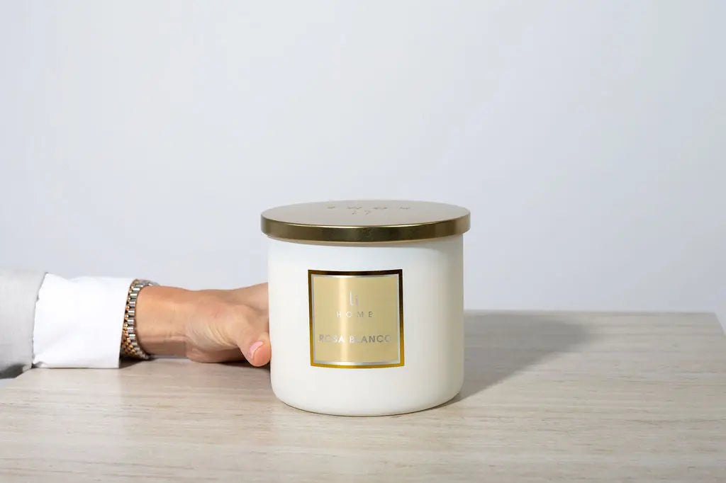 Rosa Blanco - 3 Wick Luxury Candle 1kg Lifestyle Home Collection
