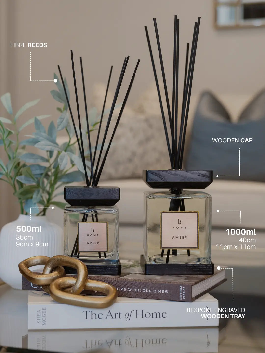 Luxury Square Diffuser - Fig Citrine Lifestyle Home Collection