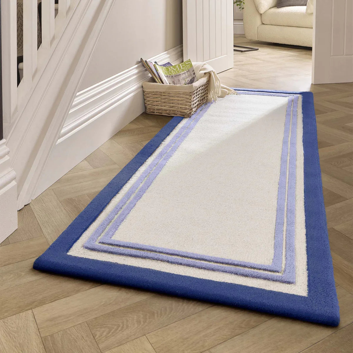 Origins Borders Rug | Blue
