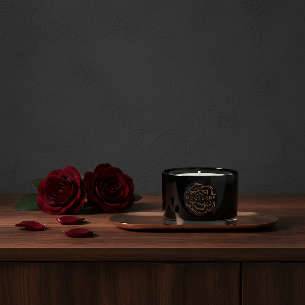 Nocturne Dark Rose Travel Candle