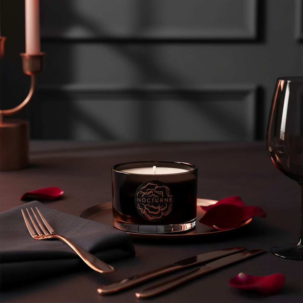 Nocturne Dark Rose Travel Candle