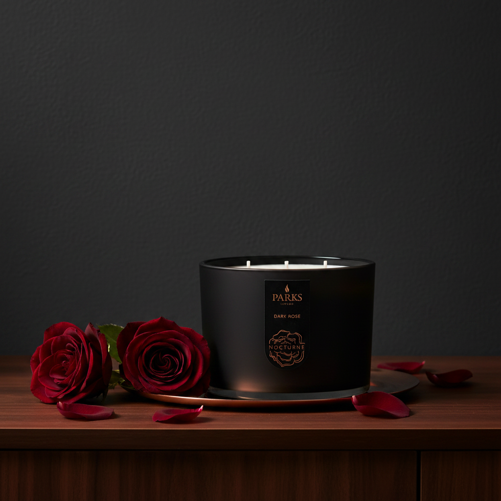 Dark Rose 3 Wick Candle