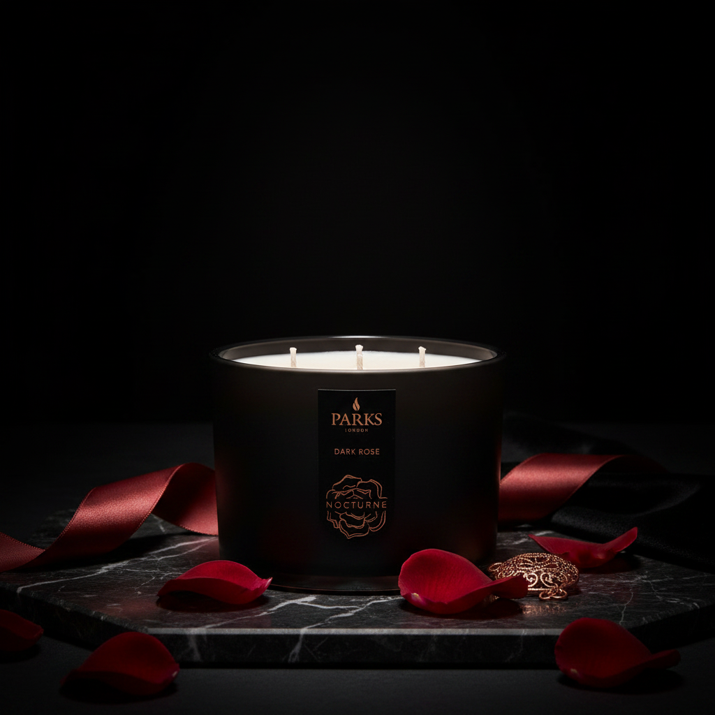 Dark Rose 3 Wick Candle