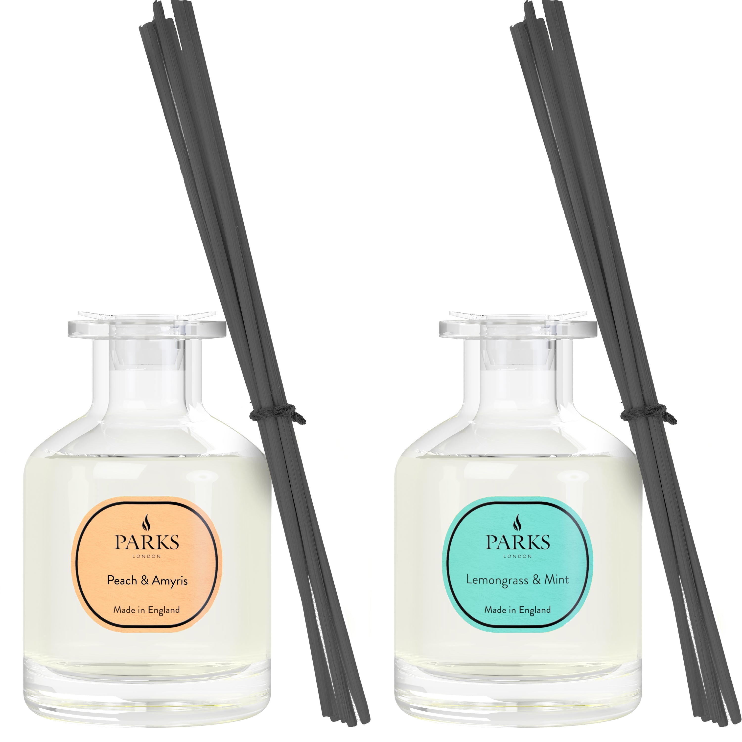 Peach Amyris & Lemongrass Mint Reed Diffuser Duo