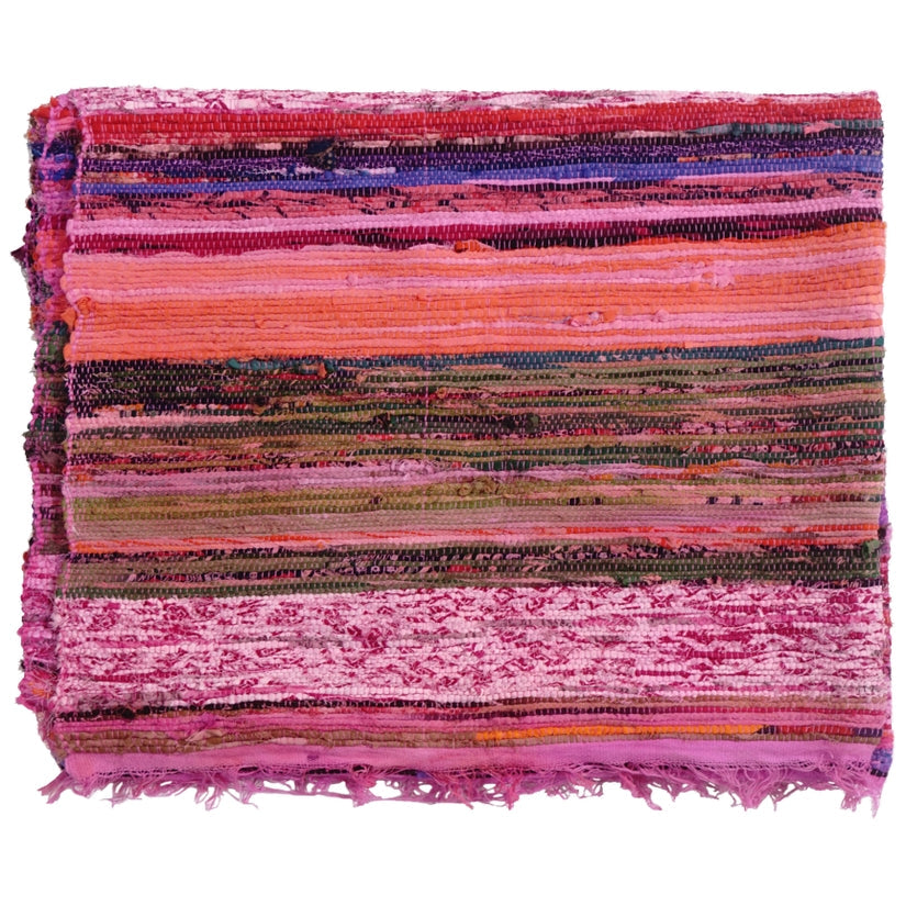 Pink Recycled Fabric Rug