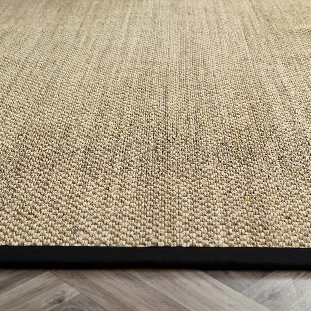 Sisal Rug Light Beige | Black Border