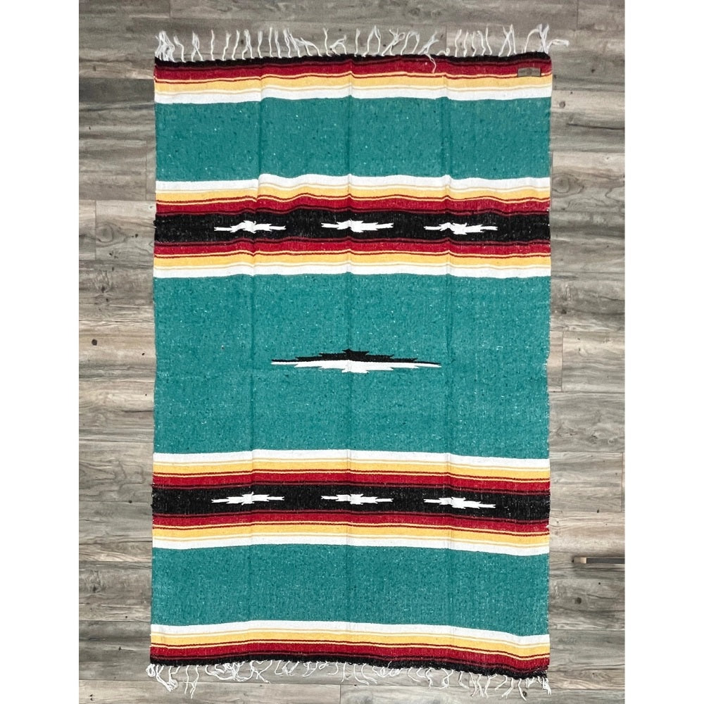 Turquoise Sunset Baja Diamond Yoga Blanket