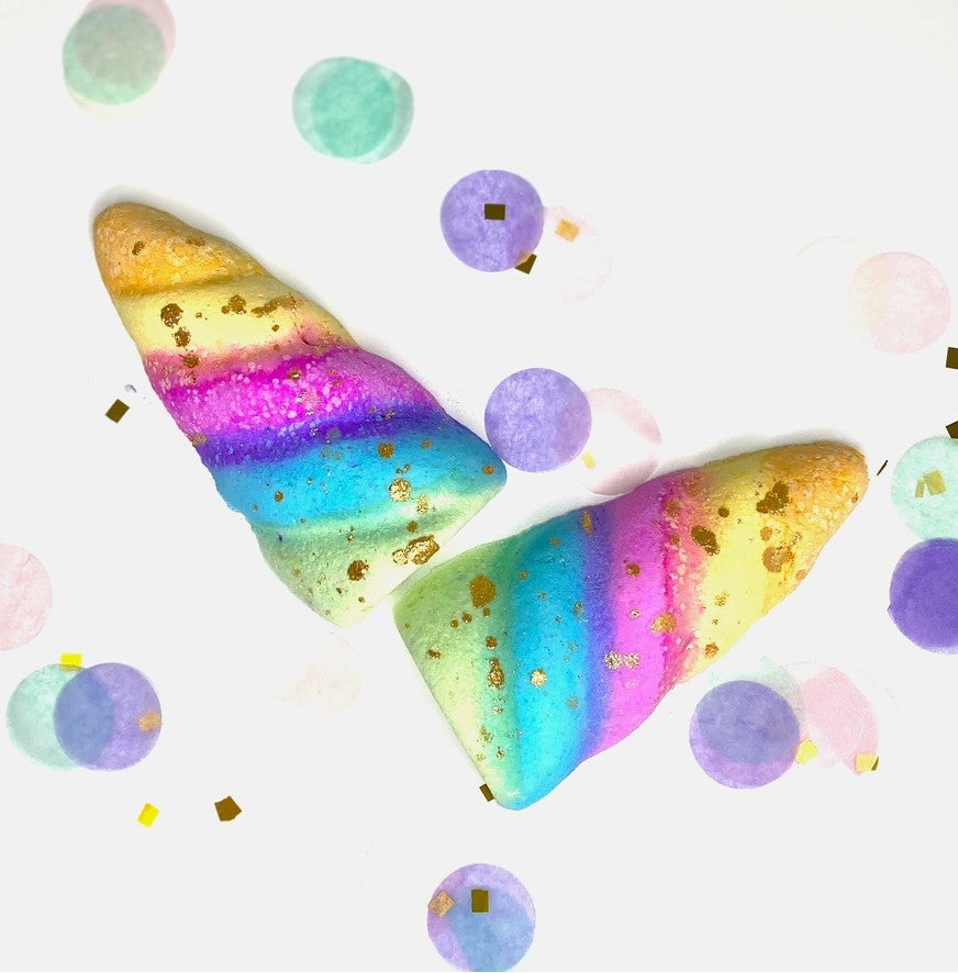 Handmade Unicorn Horn Hidden Rainbow Bath Bomb | Pack of 2 | Large