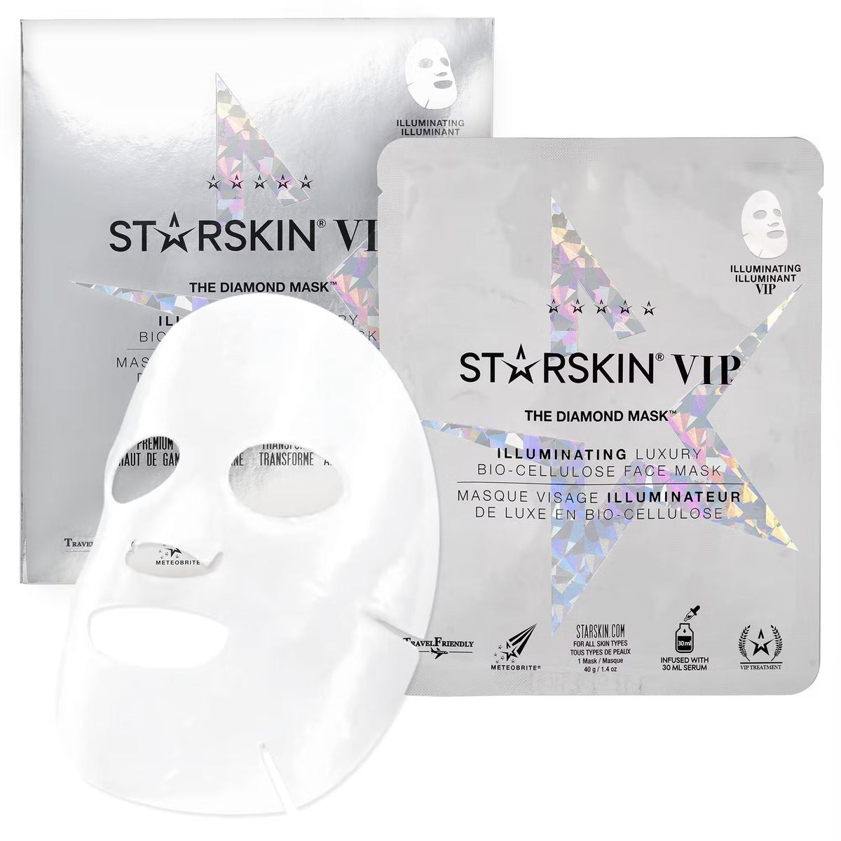 STARSKIN VIP The Diamond Mask™ Illuminating Bio-Cellulose Face Mask