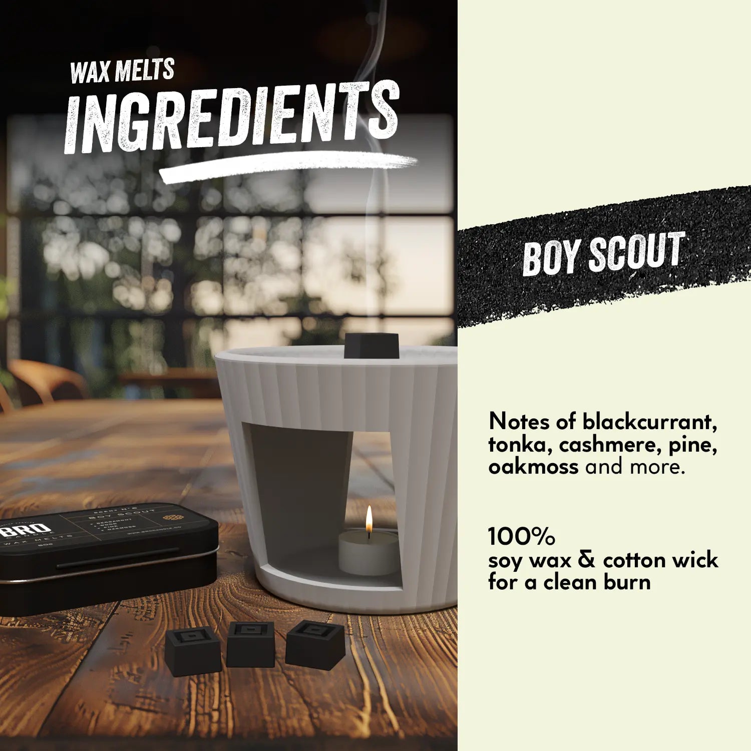 Boy Scout Wax Melts Bro Candle