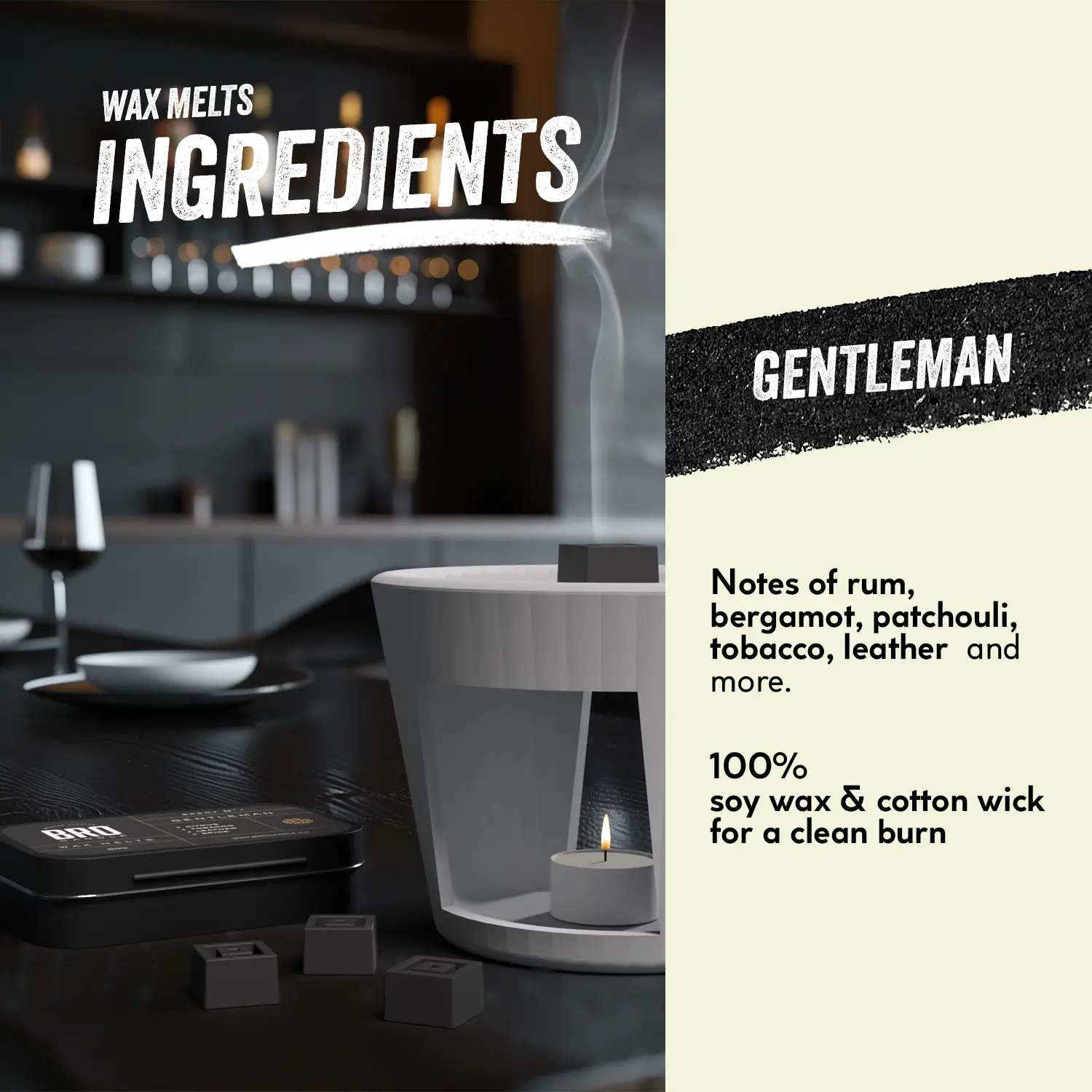 Gentleman Wax Melts Bro Candle