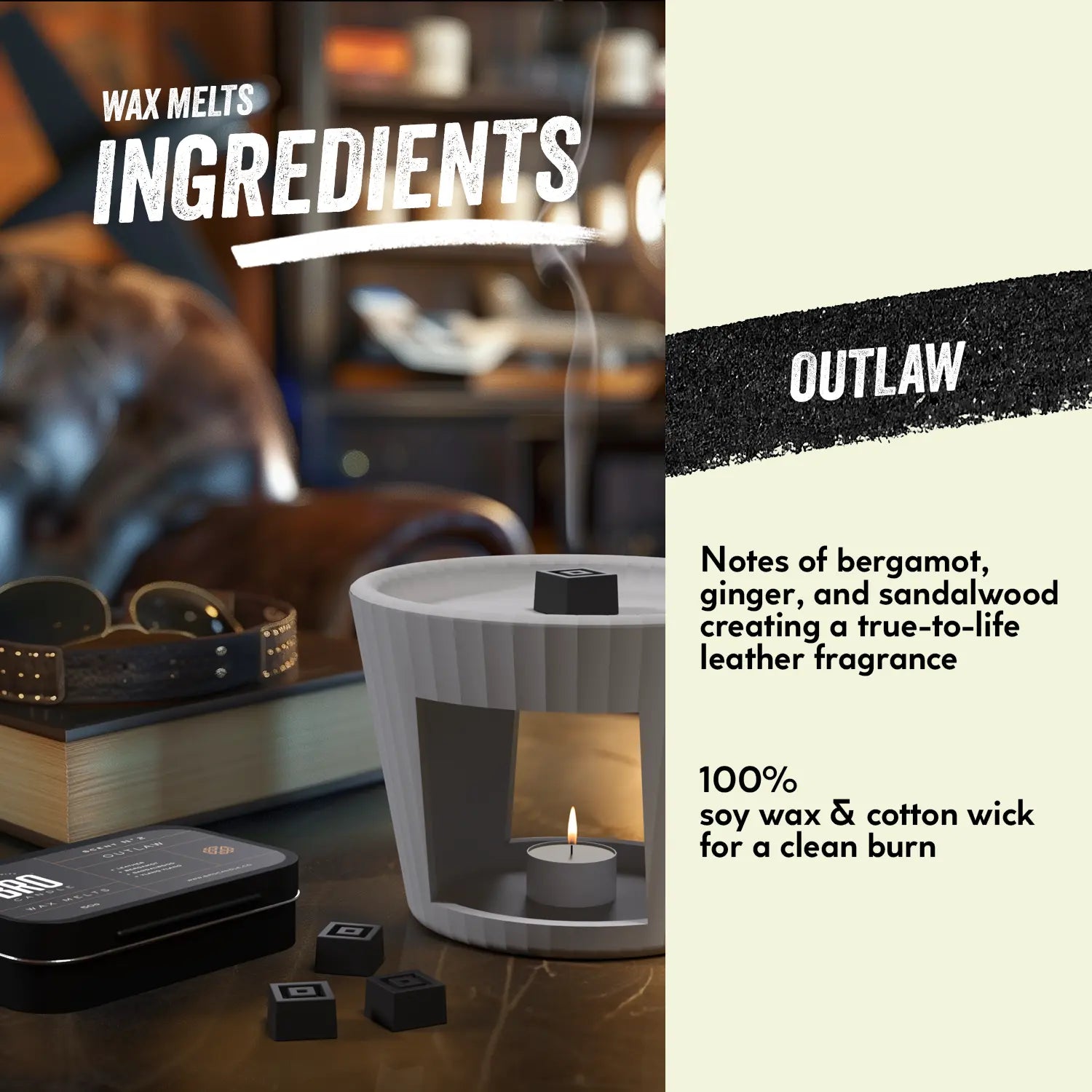 Outlaw Wax Melts Bro Candle