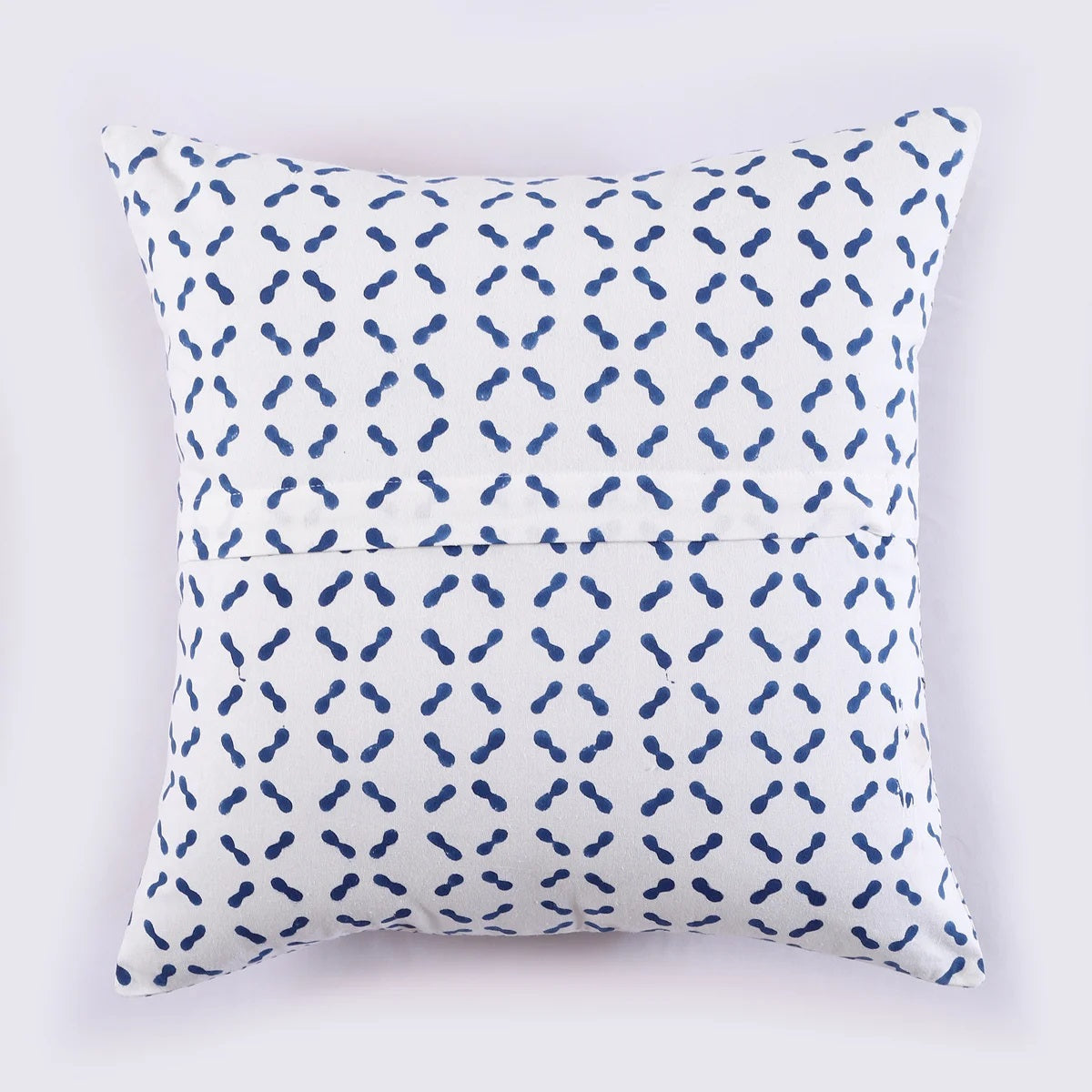 White & Pink Ethnic Motifs Cotton Square Cushion Covers