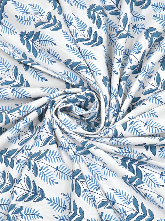 Hand Block Printed (Blue & White) Pure Cotton Table Cloth